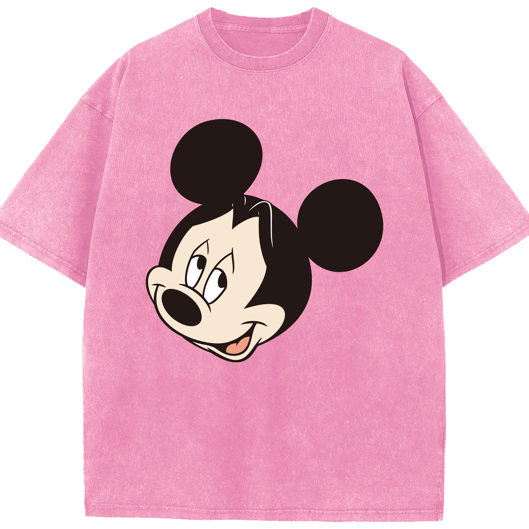 （画像用） ミッキーマウス Mickey Mouse 綿100% ヴィンテージ風 半袖Tシャツ（フロントプリント）